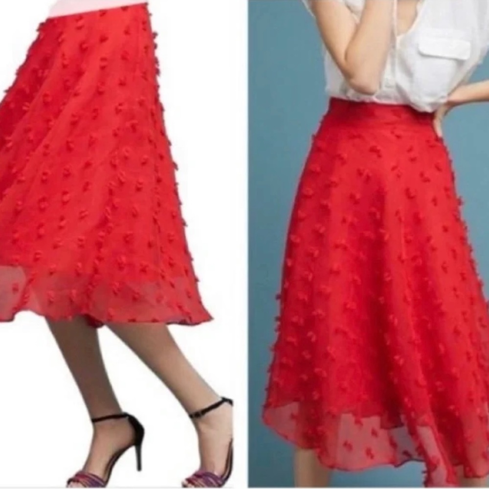 Red Anthropologie StyleKeepers Skirt in Cherry Red - Size XS